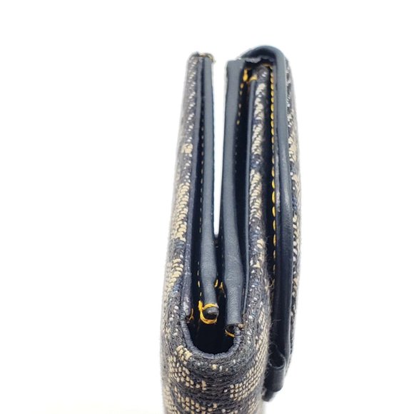 100% Authentic Christian Dior Navy Blue Canvas Wallet - Picture 4 of 12